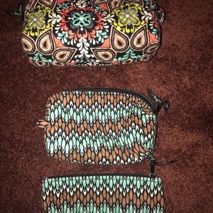 Vera Bradley travel set of cosmetic bags!